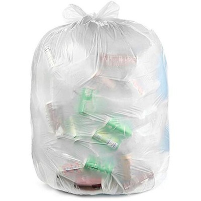 Ultrasac 45 Gallon 3.0 MIL Clear Heavy Duty Contractor Trash Bags with Handtie -