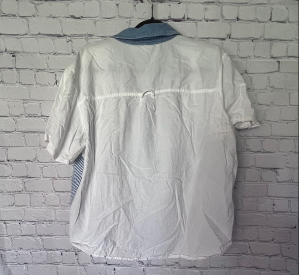 Basic Editions Women's Plus Button Up Shirt - image 2