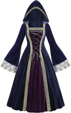 Womens Medieval Renaissance Princess Retro Gown Cosplay Costume Dress