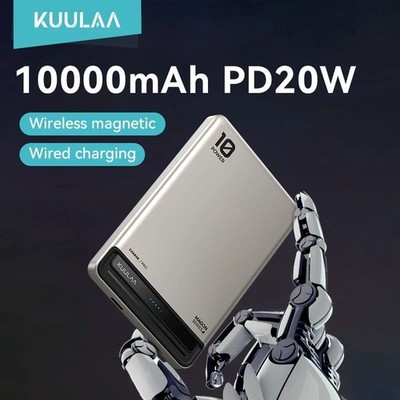 KUULAA 10000mAh Magnetic Wireless Power Bank 20W Fast Charging