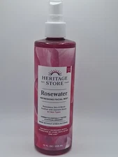 HERITAGE STORE Rosewater Refreshing Facial Mist, 12floz/355ml. Exp: 06/2026