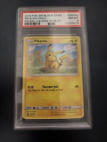 Pikachu SM183 Sm Holo PSA 8