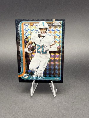 2025 Topps Chrome De'Von Achane Miami Dolphins #188 Black Geometric /10