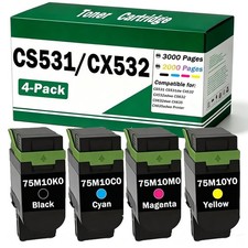 CS531 CX532 Toner Cartridge for LexmarkCS531 CS531dw CX532 CX532adwe CS632 Print