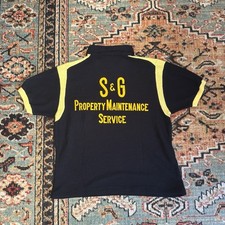 Vintage 1960s 1970s Hilton Black Bowling Shirt Chainstitch Acrylic Size Large