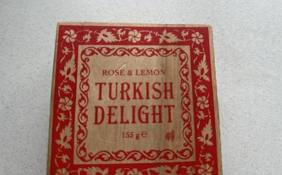 Vintage Turkish Delight BHS Rose & Lemon leere Holzkiste. 9,5cm x 9,5cm x 5cm