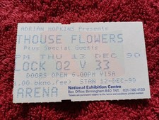 Hothouse Flowers NEC Birmingham 1990 Ticket Stub