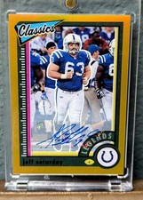 2022 Panini Classic Legends Colts Jeff Saturday Gold Auto Numbered 11 /25