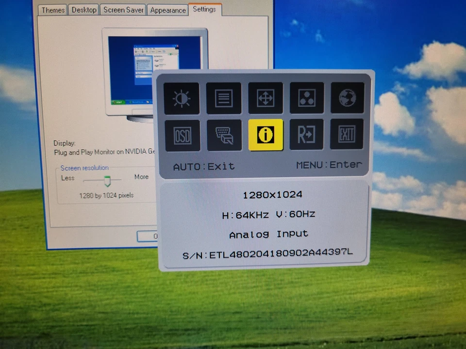 Acer AL1716 LCD Monitor w/ Cables - tested w/pics - Image 4 of 4