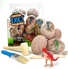 Dinosaur Eggs Dig Kit   Mystery Box 4 Dino Eggs, Collect All 12 Toy Dinosaurs