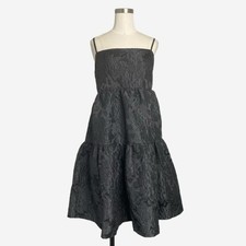 Jcrew Factory NWT Jacquard Strappy Mini Dress tiered brocade floral holiday 10