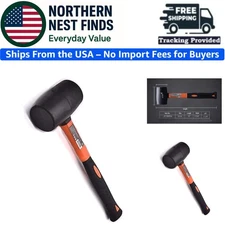 Durable 16 oz Rubber Mallet Hammer with Shock-Absorbing Grip for All Tasks