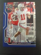 Jaxon Smith-Njigba 2023 Leaf Draft Blue RC #B1-9 Seahawks Ohio State Buckeyes
