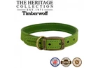 Ancol Leather Timberwolf Green Dog/Puppy Collar