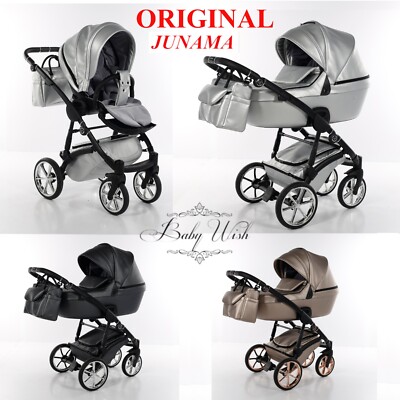 JUNAMA TERMO LINE EKO V2 KINDERWAGEN 2in1, 3in1 BABYWANNE + AUTOSITZ + ISOFIX BASIS