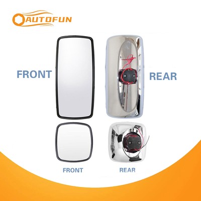 4 PCS Main Mirrors+Wide Angle Mirrors Heated Chrome For Freightliner M2 Columbia