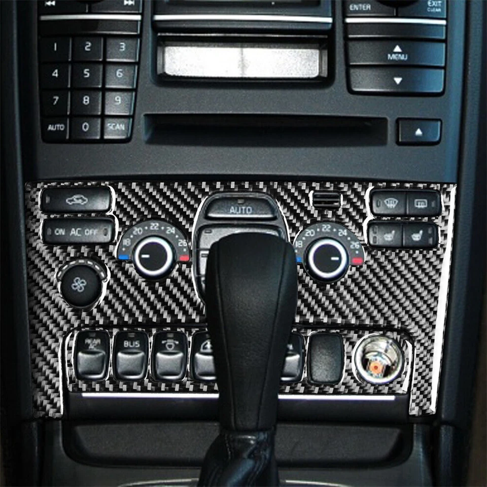 Cubierta de panel de fibra de carbono 2 piezas apta para Volvo XC90 2003-2014 Foto 4 de 4