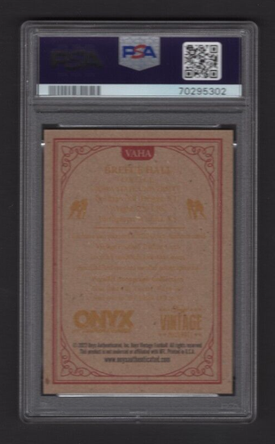 2022 Onyx Vintage AUTOGRAPH Blue Ink BREECE HALL Jets IOWA STATE Cyclones PSA 10 - Picture 2 of 2