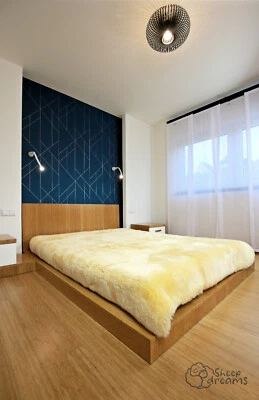 Medizinische Bettauflage Lammfell Vollfell Betteinlage Unterbett med. Gerbung - Bild 1 von 4