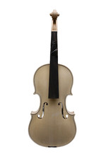 1X 4/4 violin unfinished Flame Maple Spruce Wood Hand Made Ebony Fingerboard