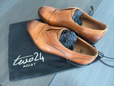 New w/bag Women s Two 24 Ariat Bailen Leather slip on Oxford Bordeaux 8b Spain