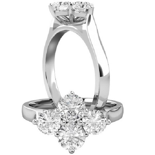 Bague De Fiançailles Homme 2 Carats Diamant Simulé - Or Blanc 14k Plaqué, Argent 925, Taille Adaptable