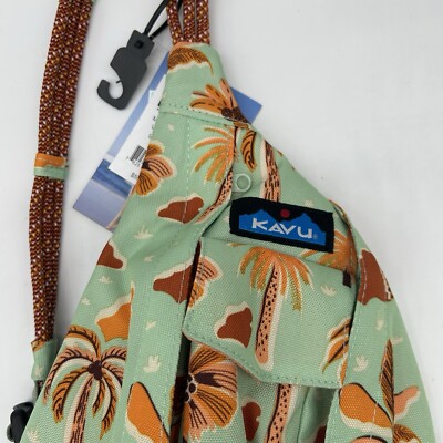 Kavu mini rope sling vintage palm print water resistant bag  display picture 3