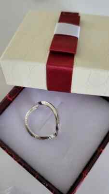 Sovats Chevron Thumb Ring - Sterling Silver With White Cubic Zirconia