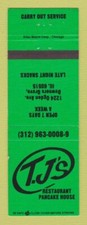 Matchbook Cover - TJ's Restaurant Pancake House Downers Grove IL