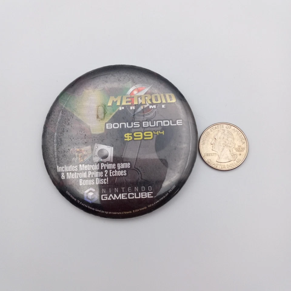 Vintage Nintendo GameCube Metroid Prime Video Game Advertising Pinback Button - Image 2 of 4