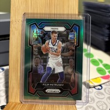 2023-24 Panini Prizm Rookie Filip Petrusev Green Prizm RC #282 76ers