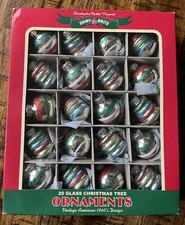 20 Shiny Brite Christopher Radko Christmas Ornaments Lanterns  Rounds Small NEW
