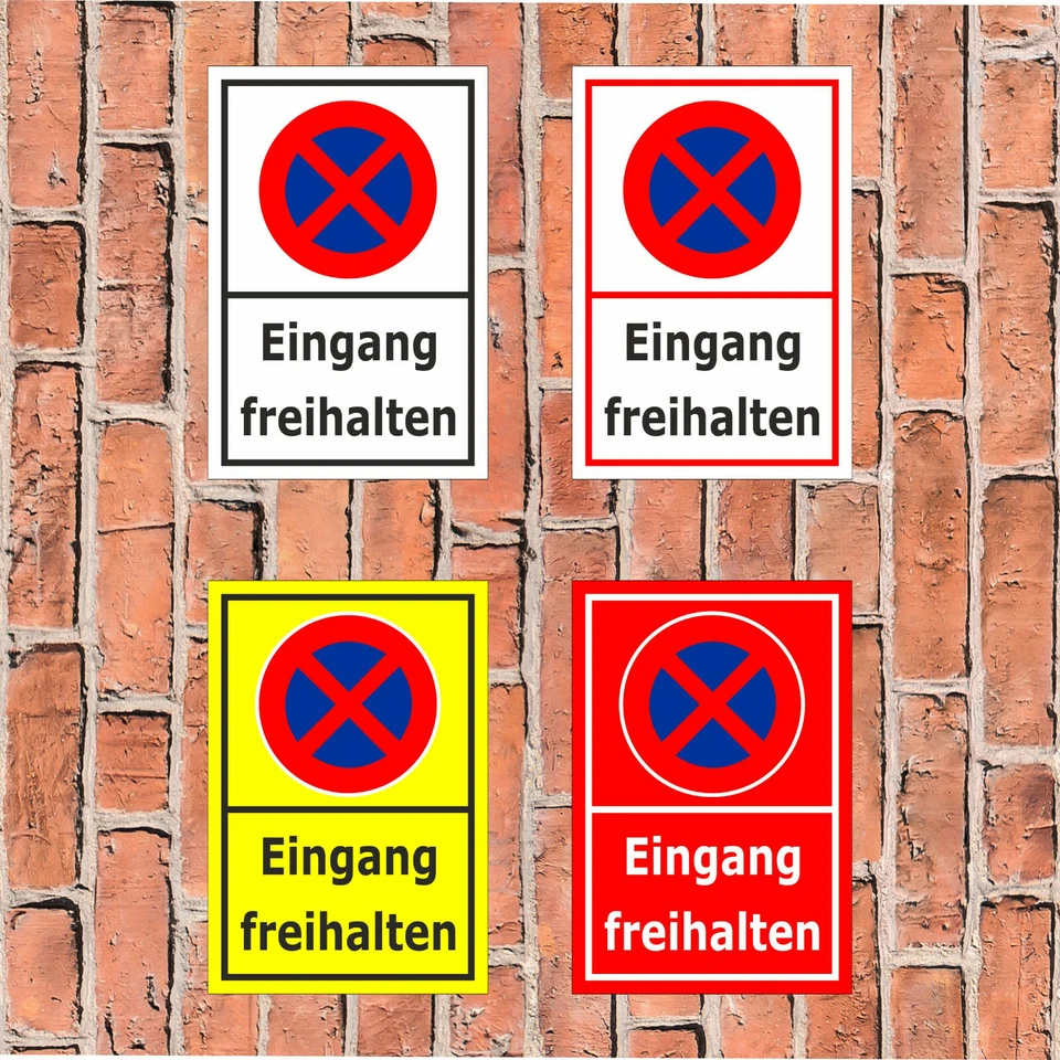 Schild Parken verboten - Eingang freihalten - in 4 Größen - S00350-041