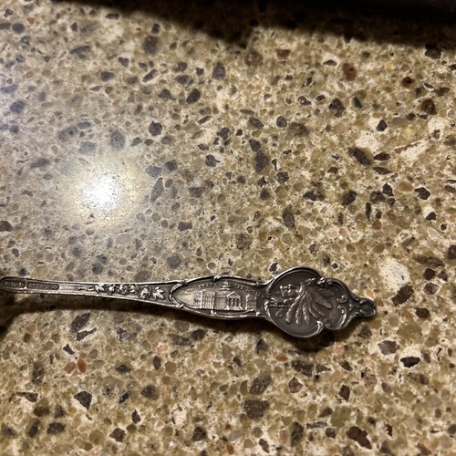 Sterling Silver Souvenir Spoon Skirvin Hotel OK Native American Indian Chief - Picture 2 of 5