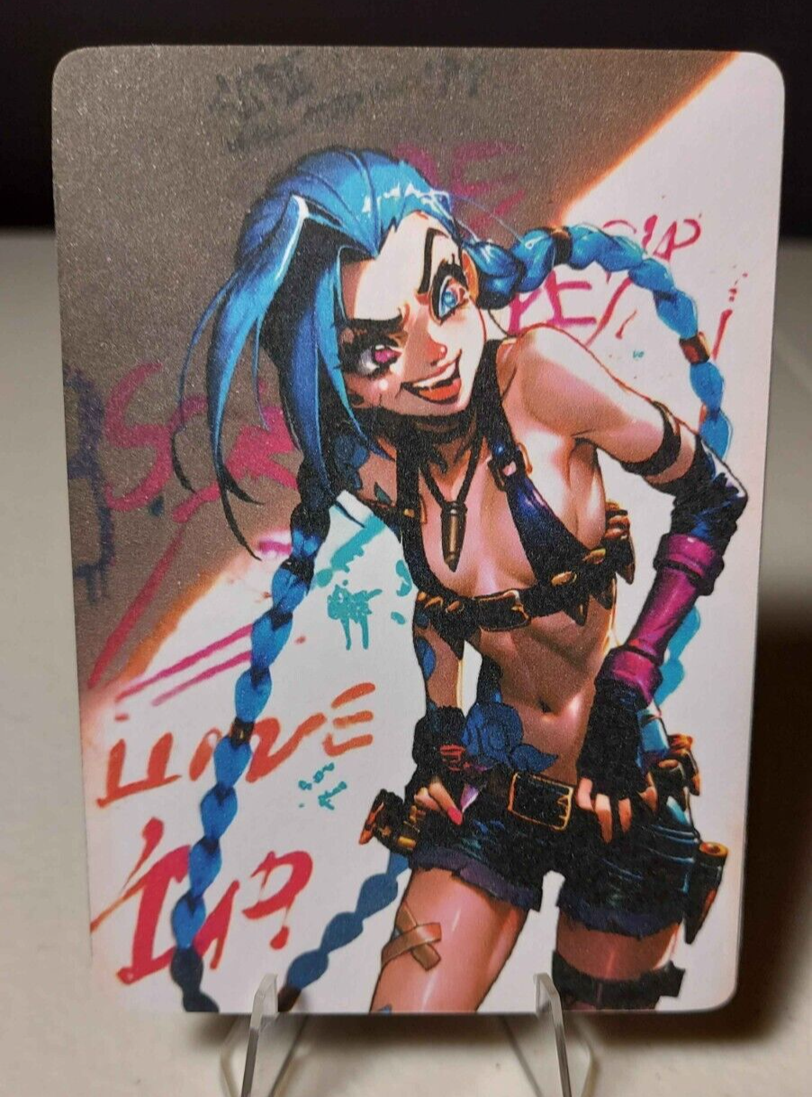 Jinx Full Art Goddess Story League of Legends Waifu Trading Card