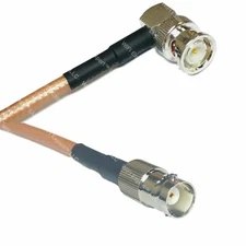 USA-CA RG400 BNC MALE ANGLE to BNC FEMALE Coaxial RF Pigtail Cable