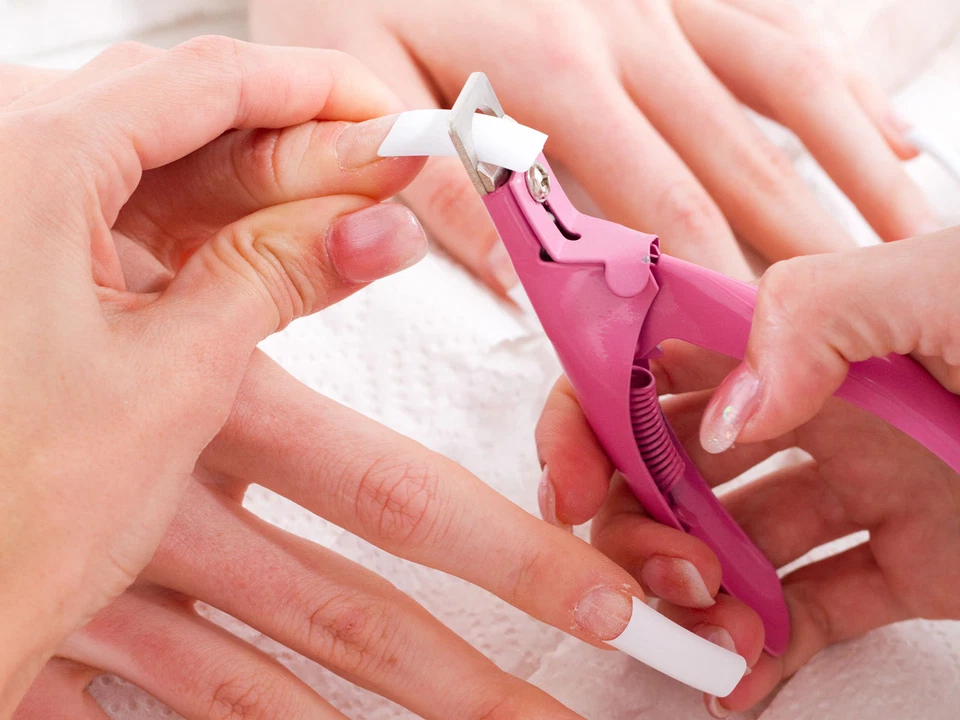 Tip Cutter Nagelknipser Kunstnägel Nageltips Gelnägel Edge Trimmer Kontur Chrom - Bild 2 von 3