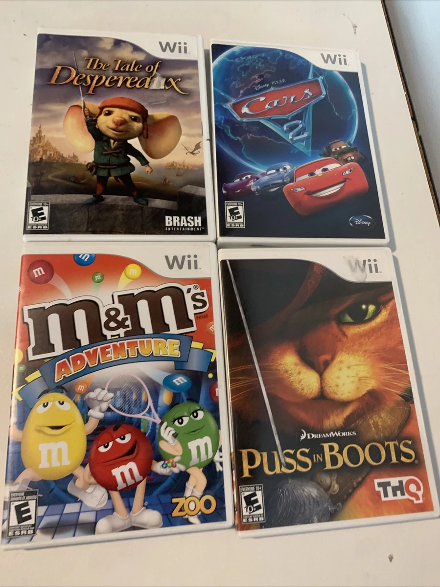 Nintendo Wii Video Game Lot 4 Games Puss In Boots Cars 2 Tale Of