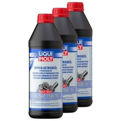 Getriebeöl LIQUI MOLY Hypoid (GL4/5) TDL SAE 75W-90 3 X 1 Liter für Fiat Hyundai