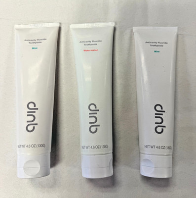 3-Pack QUIP Anticavity Toothpaste w/ Fluoride Mint & Watermelon SLS Free Xylitol