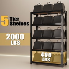 60h Heavy Duty Metal Shelving Garage Storage Shelves Utility Rack Unit 5-tier