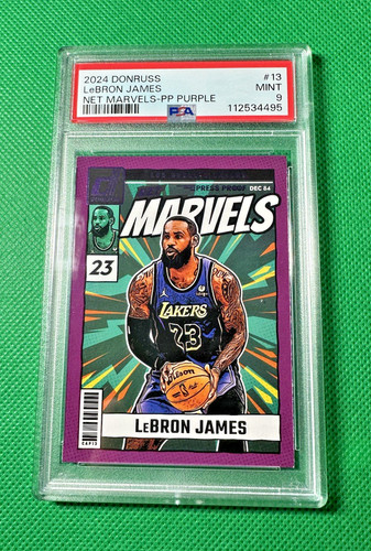 LeBron James NET MARVELS POP (2) 2024 PSA 9 PP PURPLE 2024 Don Russ Panini #13