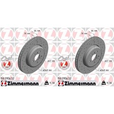 2x ZIMMERMANN SPORT BREMSSCHEIBEN 348mm GELOCHT VORNE passend für BMW 3 5 6 7 X3