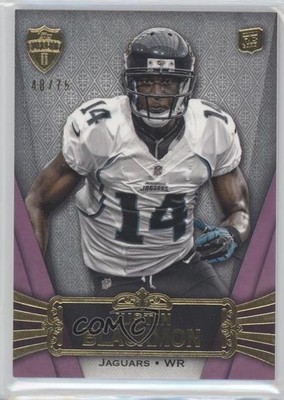 2012 Topps Supreme Violet 48/75 Justin Blackmon #50 Rookie RC 0f8
