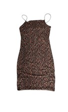Women’s Fashion Nova Brown Snake Print Mini Dress Size Small