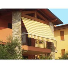 300x250cm Drop Sun Awning - Green/White