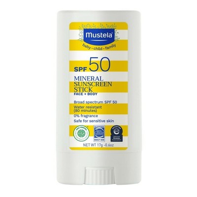 Mustela Baby Mineral Sunscreen Stick SPF 50 Broad Spectrum - Face & Body Sun
