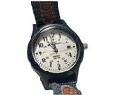 Timex Expedition Indiglo WR 50M Watch Blue Leather Accent Needs Battery VTG