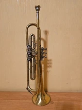 Soviet Trumpet USSR Musical Wind Instrument Horn Mouthpiece Vintage