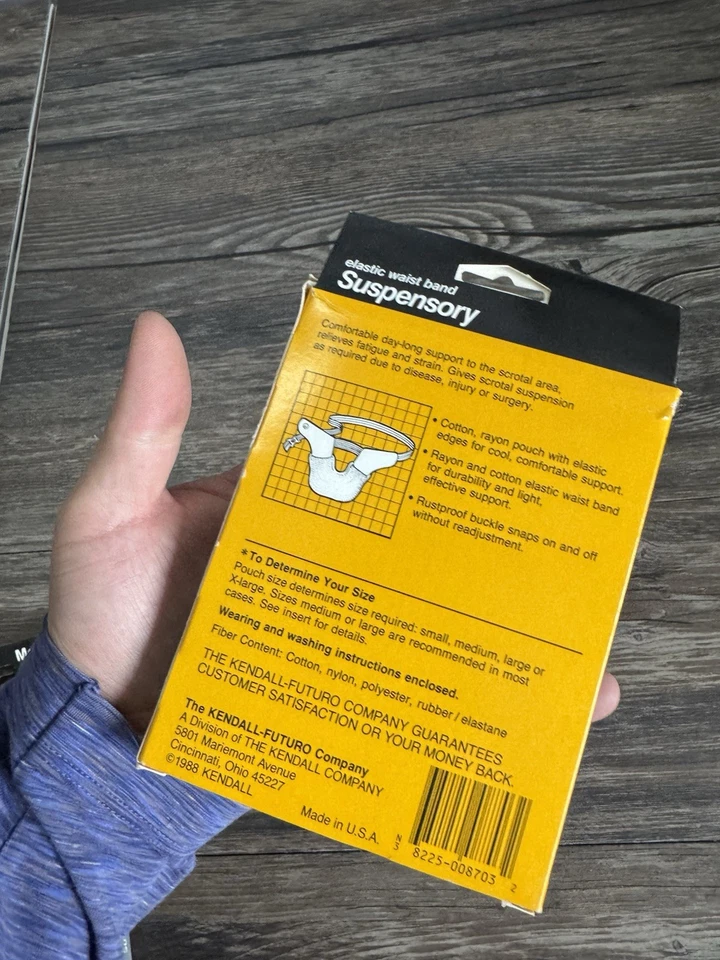 Vintage 1988 Kendall-Futuro Suspensory-Medium, New In Box - Image 2 of 3